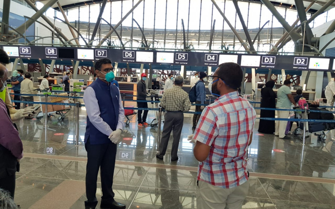 GLIMPSES: Air India Express Flight IX 442 – passengers check in