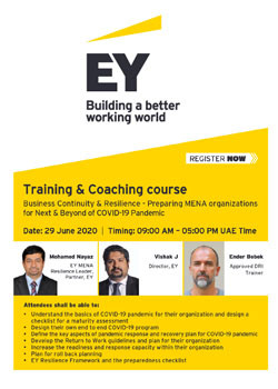 Ernst & Young to offer enterprise resiliency tool and framework for pandemic response