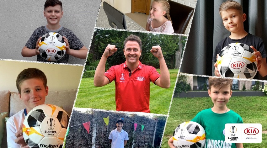 KIA Motors collects over 2,000 pairs of football boots via UEFA Europa league trophy tour with football legends, fans