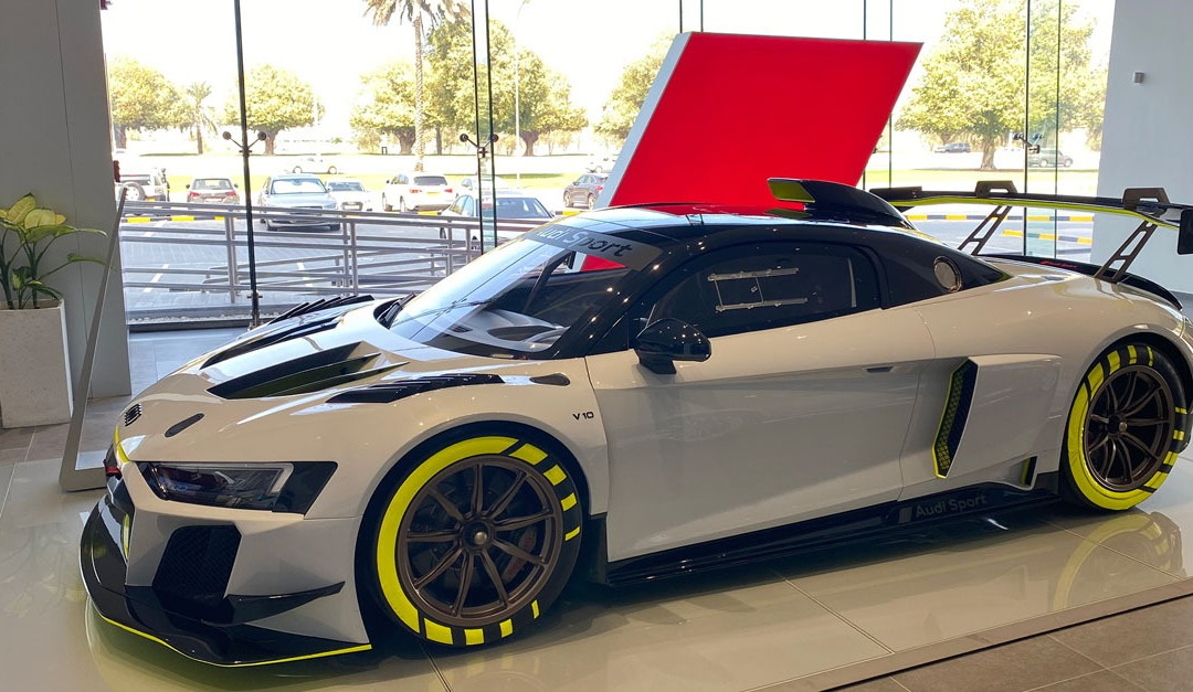 Audi R8 LMS GT2 on display in Oman 