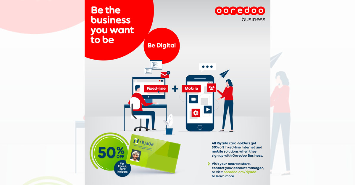 Ooredoo offers Riyada cardholders to save 50 percent off monthly ...