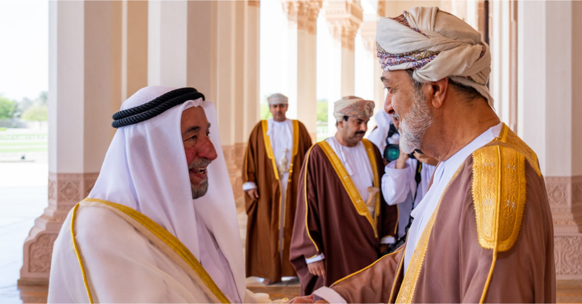 HM The Sultan gives audience to Ruler of Sharjah