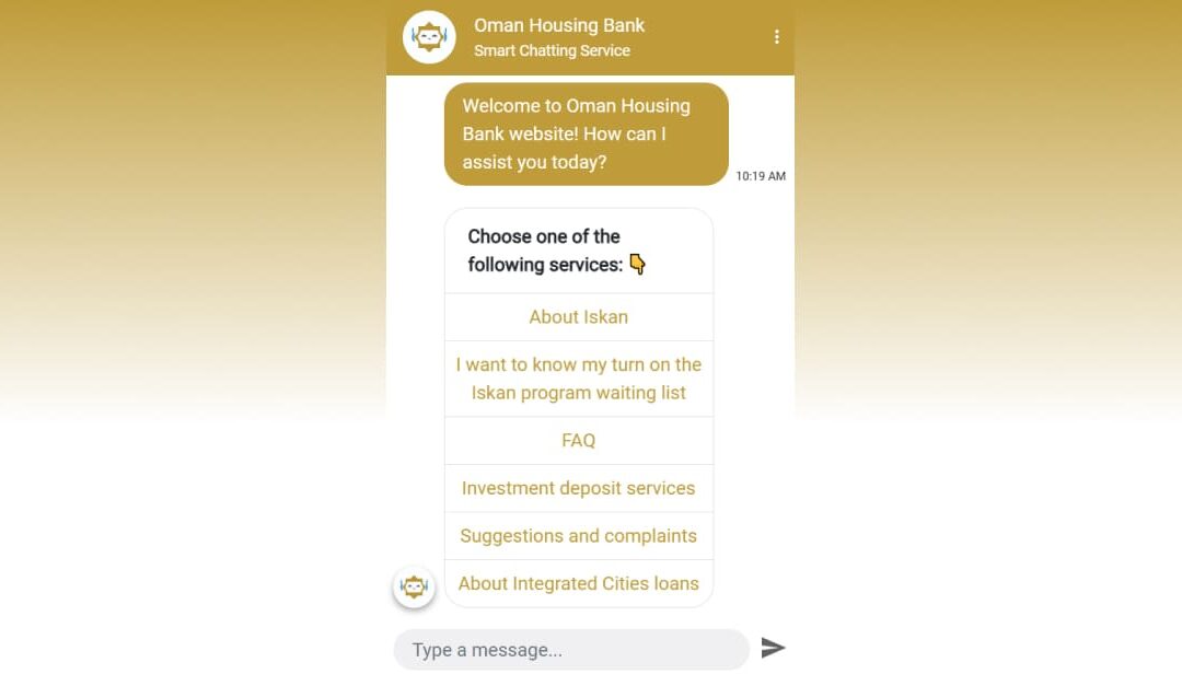 Oman Housing Bank launches a Chatbot for Iskan