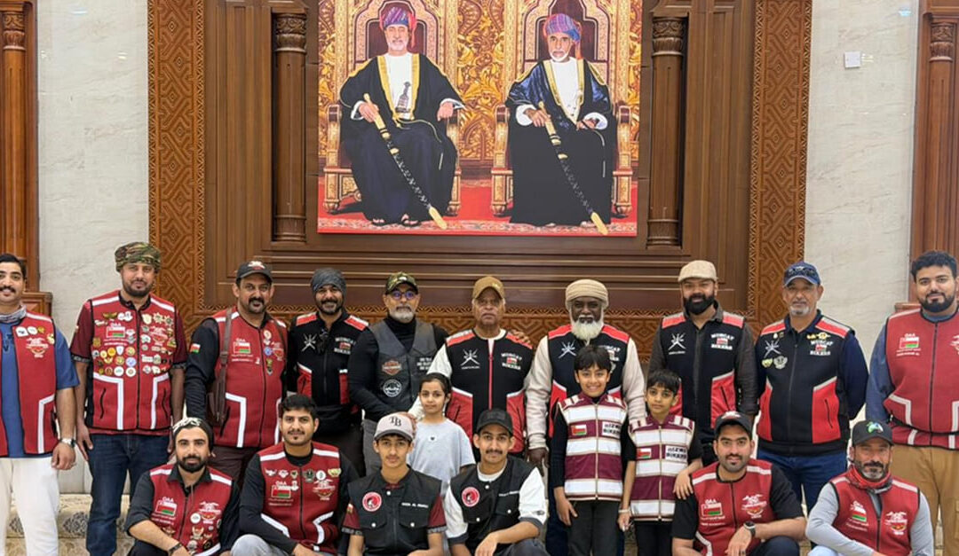 Several hundred motorcyclists perform the “Renewed Omani Renaissance March” in Nizwa
