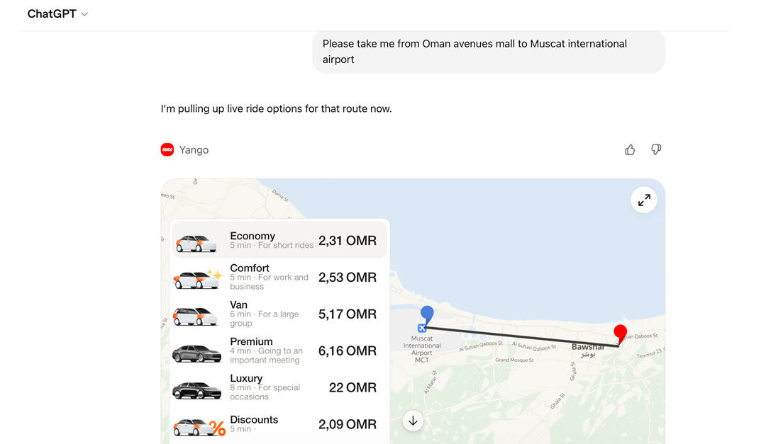 Yango Ride launches app in ChatGPT